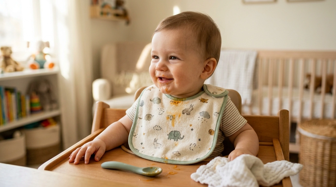 Double-Sided Cartoon Cotton Bib for Drool & Spills