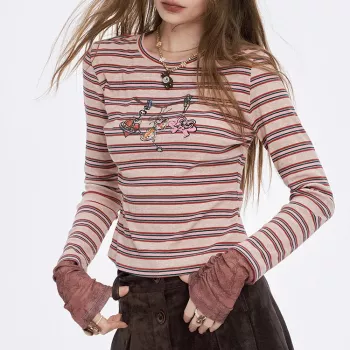 Preppy Y2K Striped Long-Sleeve Tee: Fit, Style & Care